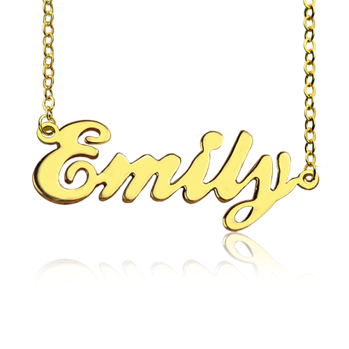 Name Necklace 18K Gold Plated