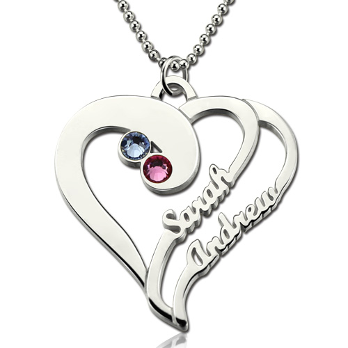 Two Heart Forever Name Necklace