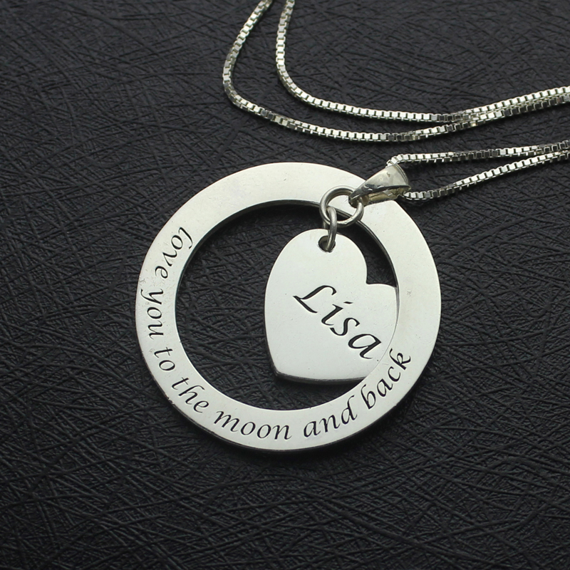 Mom I Love You to the Moon and Back Necklace