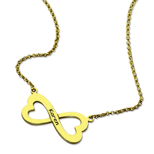 Infinity Heart-Shaped Name Necklace