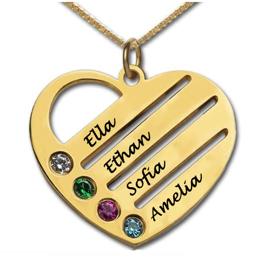 18k Gold Plated Mothers Birthstone 12